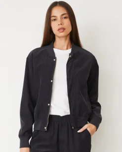 MONROW Mini Corduroy Bomber Jacket FADEDBLACK Flash Sale